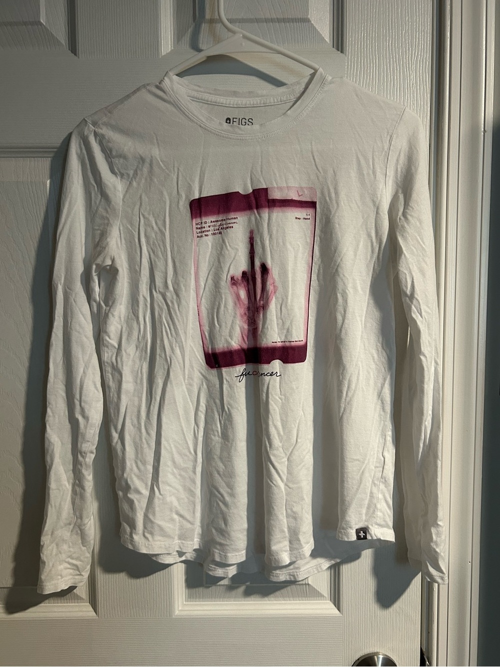Figs ‘F*ck Cancer’ XRAY Long Sleeve Supersoft Underscrub
